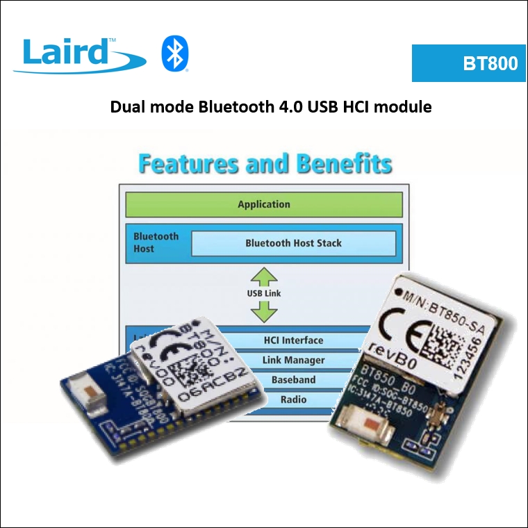 BT800-02 Dual Mode Bluetooth 4.2 HCI Module | McCoy Components