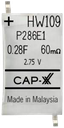 HW109F 2.75V 300mF Prismatic Super Capacitor