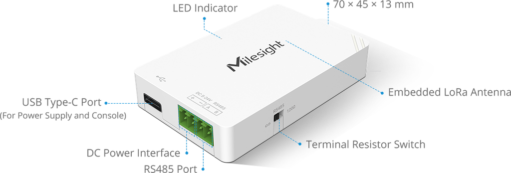 UC100 Modbus RS485 to LoRaWAN Converter