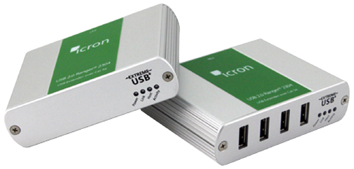 4-port USB 2.0 Ethernet LAN Extender System