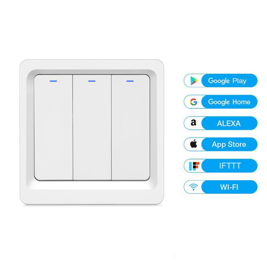 Wi-Fi Button Switch EU Type 3 Gang