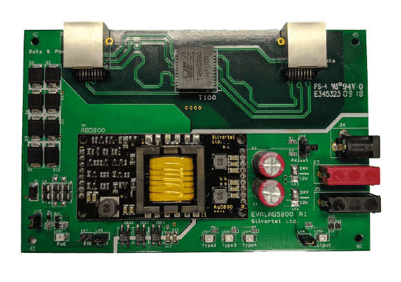 EvalAg5700 Eval Board for Ag5700 POE+ PD Module