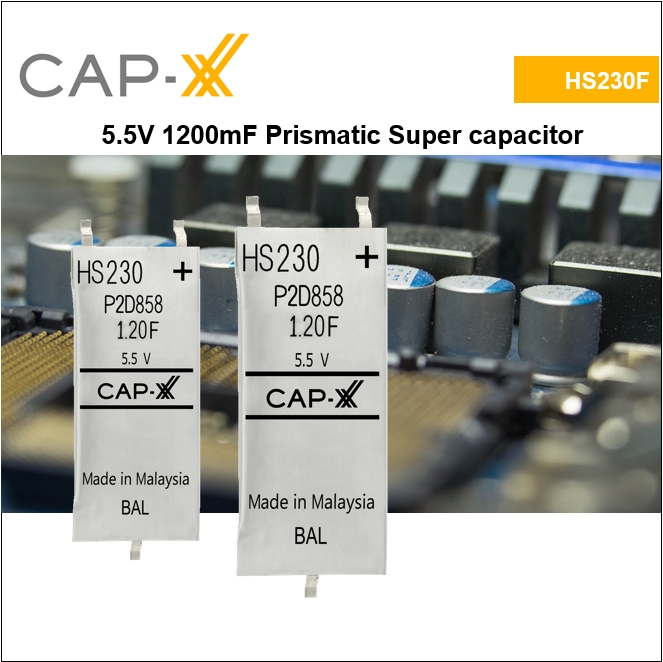 HS230F 5.5V 1200mF Prismatic Super Capacitor