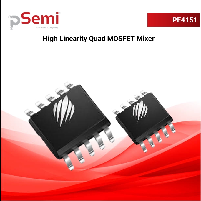 PE4151 High-Linearity MOSFET Quad Mixer with LO amplifier