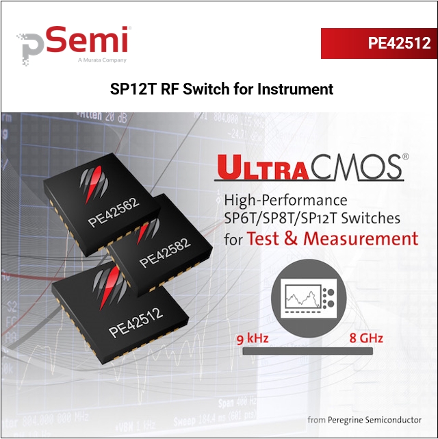 PE42512 SP12T Instrumentation Switch