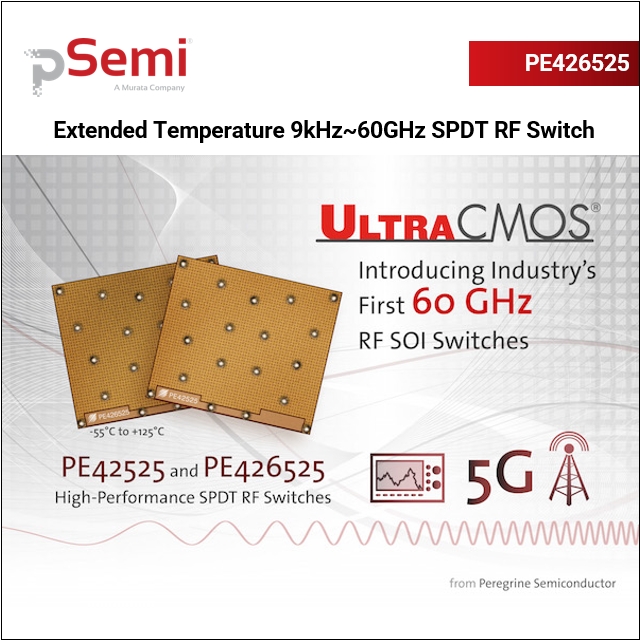 PE426525 Extended Temperature SPDT RF switch