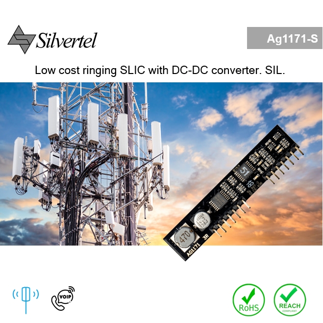 AG1171-S Low Cost Ringing SLIC with DC-DC Converter. SIL.