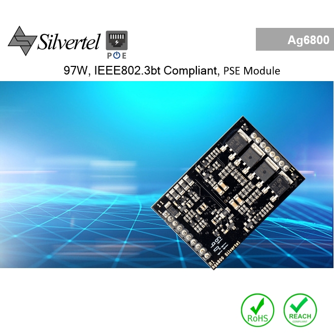 Ag6800 PSE Module, High Power, IEEE802.3bt compliant, complements Ag6800