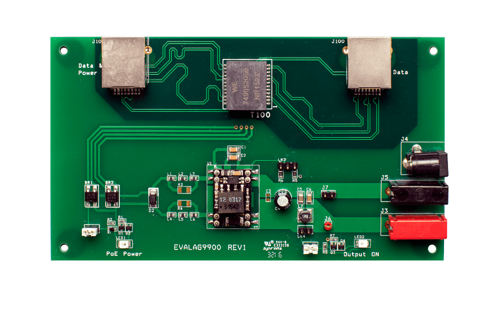 Ag9900 Eval Board for Ag99xx-MTB/LPB POE PD Module