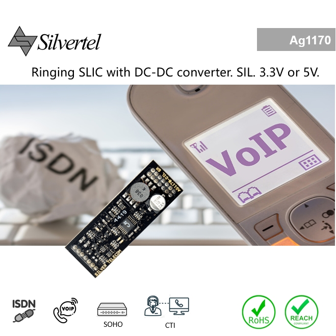 Ag1170 Ringing SLIC with DC-DC converter