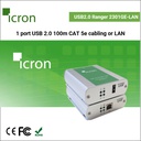 USB 2.0 Ranger® 2301GE-LAN 1 port USB 2.0 100m CAT 5e cabling or LAN