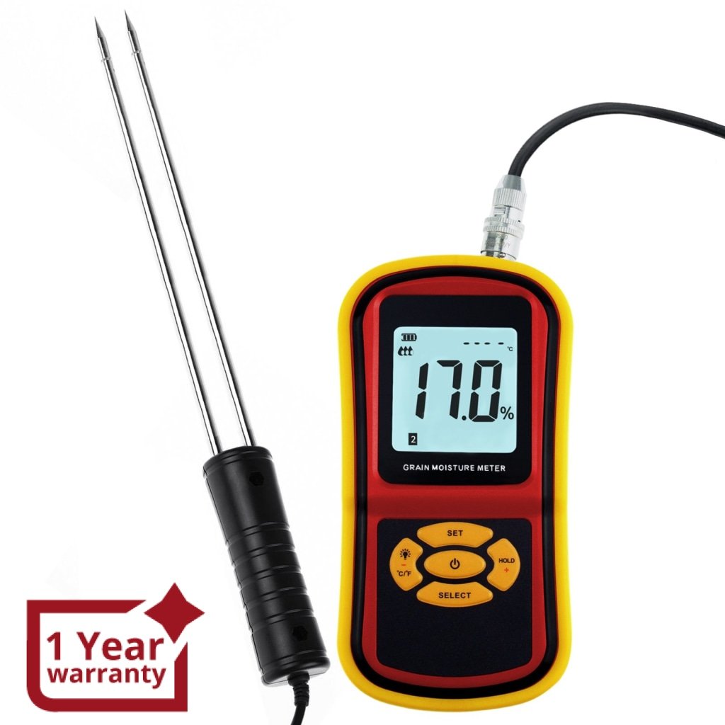 Grain temperature and humidity measuring instrument
