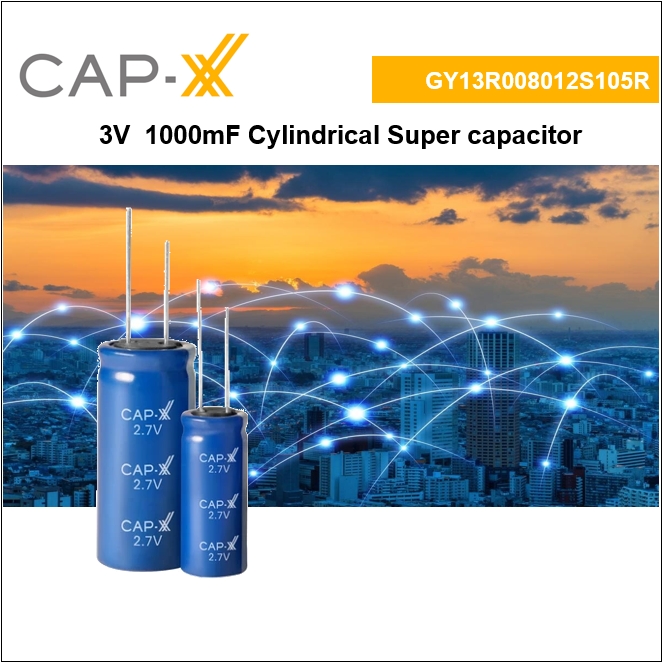 Cap-XX cylindrical Cell 3V@20F