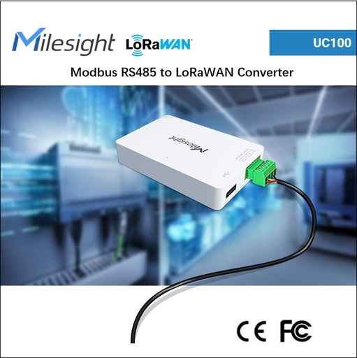 [UC100-915M] UC100 Modbus RS485 to LoRaWAN Converter