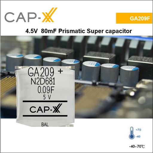 [GA209F] GA209F Dual Cell 4.5V@80mF ESR Ω120mΩ