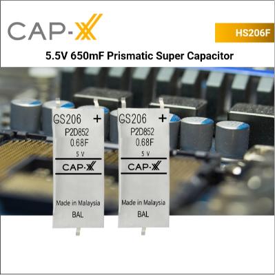 [HS206F] HS206F 5.5V 650mF Prismatic Super Capacitor