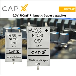 [HW203F] HW203F 5.5V 500mF Prismatic Super Capacitor