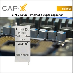 [HS103F] HS103F 2.75V 500mF Prismatic Super capacitor