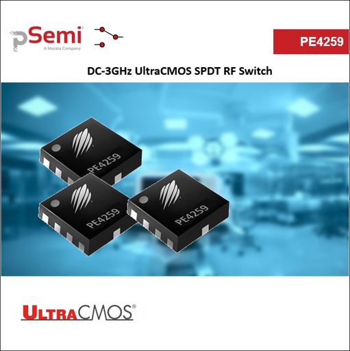 [4259-63] PE4259 SPDT High Power UltraCMOS® 10 MHz–3.0 GHz RF Switch