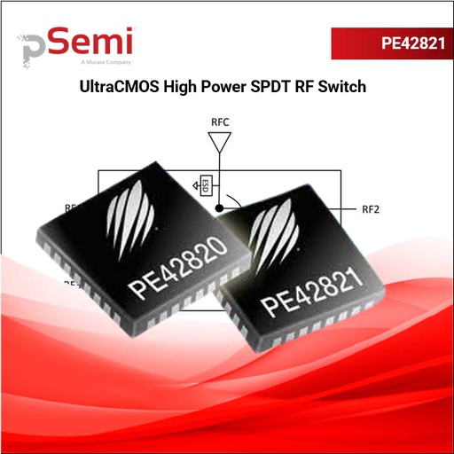 [PE42821MLBA-X] PE42821 UltraCMOS® High Power SPDT RF Switch