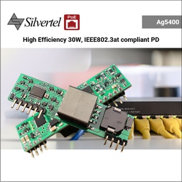 PD Module, High Efficiency, 30W, IEEE802.3at Compliant, 5V, 12V or 24V, Isolated DC-DC Converter, Over Temp. Protection, Ind. Temp. Range