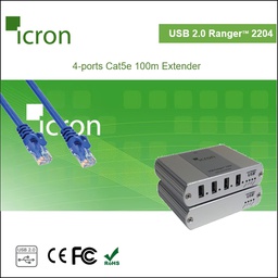 Icron Ranger 2304 4-port Cat 5e 100 meter USB 2.0 extender