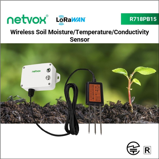 R718PB15 Wireless Soil Moisture/Temperature/Electrica/Conductivity  sensor