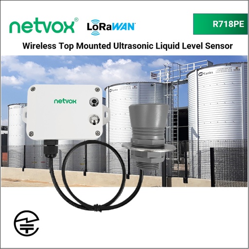 R718PE Wireless Bottom-Mounted Ultrasonic Liquid Level Sensor