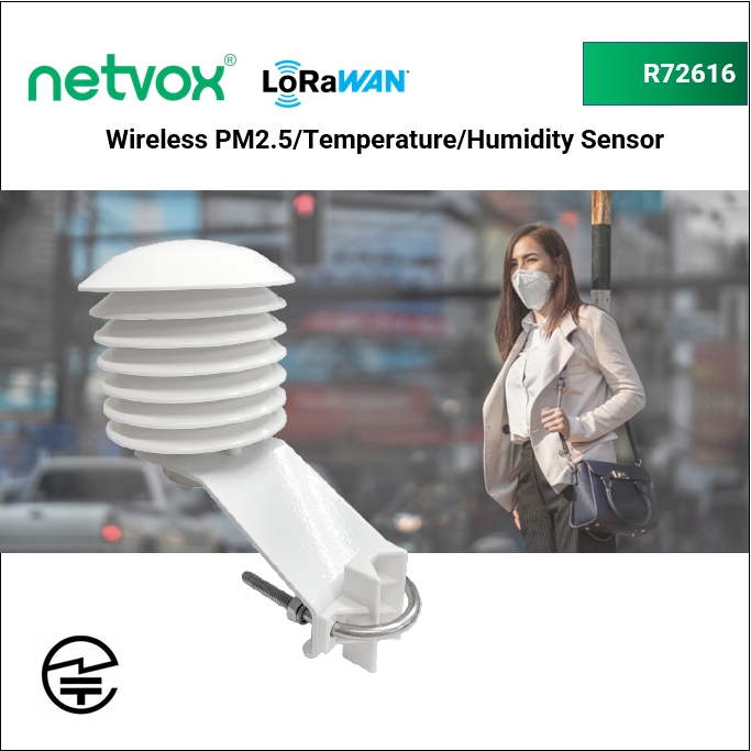 R72616 Wireless Outdoor PM2.5/Temperature/Humidity Sensor with a Solar ...