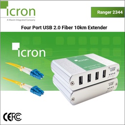 USB 2.0 Ranger 2344 Four-port Singlemode Fiber 10km extender