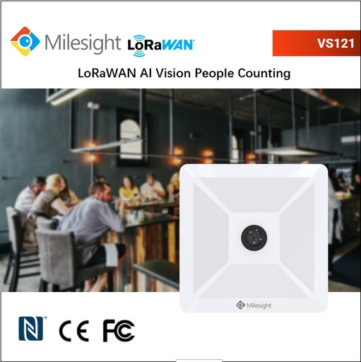 [VS121-915M PN:white] VS121 LoRaWAN AI Vision People Counting