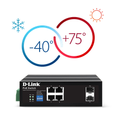 DLink 250m Industrial POE Gigabit Switches